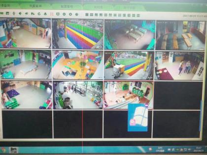幼儿园监控摄像头施工完工